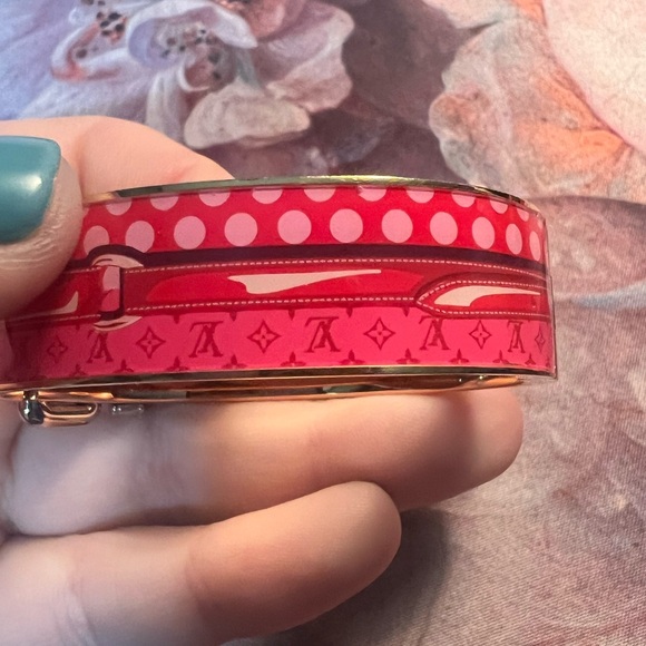 LOUIS VUITTON LV Brasserie Confidential BbangleNGLE bracelet GP Gold Pink Small - Picture 8 of 10